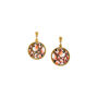 Small Round Gold Plated Drop Earrings, thumbnail 3 of 3