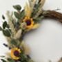 Small Dried Flower Sunflower Wreath, thumbnail 3 of 4