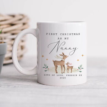 Personalised First Christmas Mug – New Nanny, Grandad, Grandma Or Grandparent Gift, 2 of 9