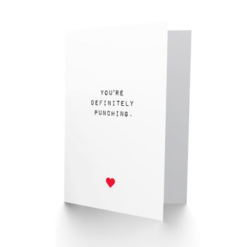 Joke Definitely Punching Funny Valentine's Card, 2 of 4