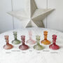 Autumn Shades Coloured Glass Candlestick, thumbnail 2 of 5