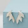 Sterling Silver Fan Climber Earrings, thumbnail 7 of 9