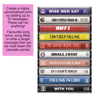 Personalised Cassette Print, 4 of 4
