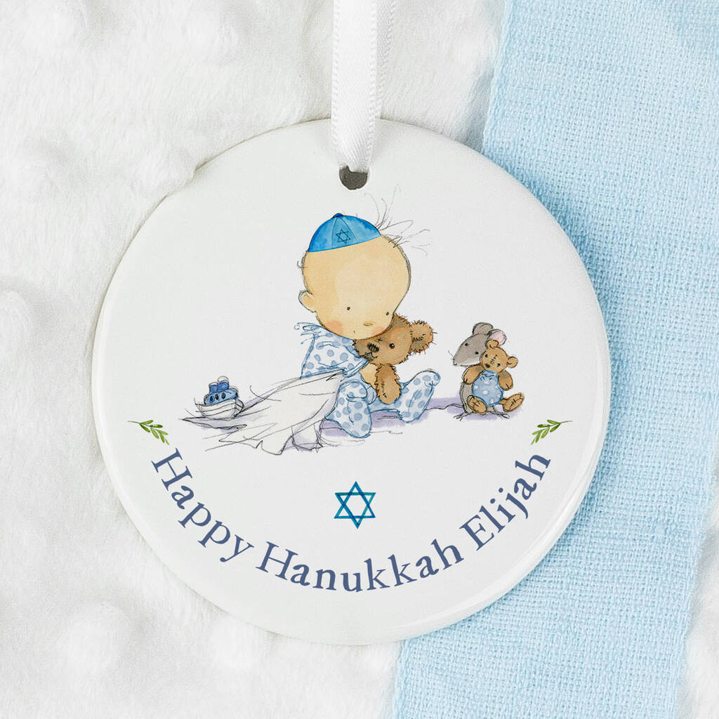 Hanukkah Chanukah Ceramic Decoration Gift, 1 of 4