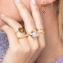 Gold Vermeil Gaia Goddess Ring, thumbnail 1 of 4