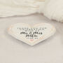 Geometric Heart White Acrylic Wedding Favour Magnet, thumbnail 3 of 7