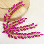 Crackled Pink Crystal Leaf Headpiece, thumbnail 1 of 4