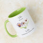 Birth Flower Personalised Water Colour Mug, thumbnail 3 of 12