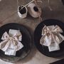 Personalised Natural Cotton Bow Place Setting, thumbnail 1 of 4