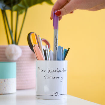 Teacher's Personalised Name Pencil Pen Pot Gift, 3 of 6