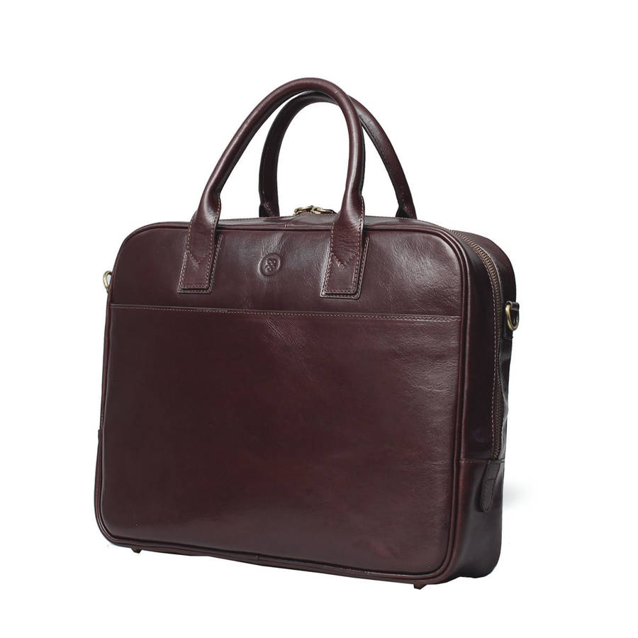 luxury leather laptop bag for macbook. 'the calvino' by maxwell scott ...