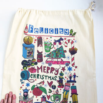 Personalised Traditional Christmas Sack, 9 of 11