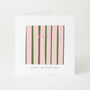 Mama Mother’s Day Card Modern Pink And Green Stripe Design, thumbnail 1 of 4
