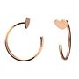 Dainty 18ct Rose Gold Heart Pull Through Earrings, thumbnail 3 of 5