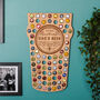 Personalised Pint Glass Beer Bottle Collector Wall Art, thumbnail 1 of 4