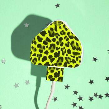 Neon Leopard Charger And Cable Sticker, 2 of 10