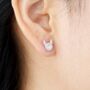 Reindeer Christmas Cz Sparkly Stud Earrings, thumbnail 4 of 6