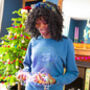 'Merry And Bright' Wreath Sweatshirt Jumper, thumbnail 4 of 10