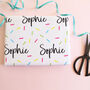 Personalised Name Confetti Wrapping Paper, thumbnail 1 of 1