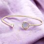 Mother Of Pearl And Crystal Bangle Bracelet, thumbnail 6 of 9