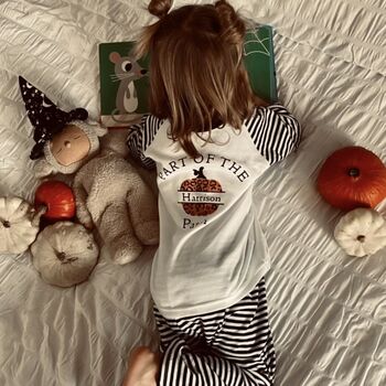 Personalised Pumpkin Patch Halloween Pj's, 4 of 4