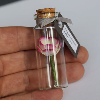Tiny Bottle Of Blossom With Personalised Message, 8 of 10