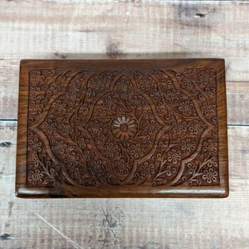 Gift For Mum; Wooden Floral Christmas Eve Box, 6 of 7