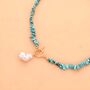 Boho Pearl And Turquoise Beaded Necklace Gift, thumbnail 3 of 8