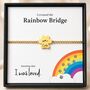 Personalised Dog Memorial Bracelet Paw Print Rainbow Bridge, thumbnail 3 of 10