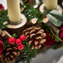 Country Christmas Candle Holder Centrepiece, thumbnail 5 of 6