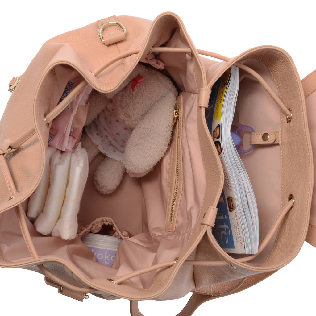 personalised thor leather baby changing backpack by kerikit