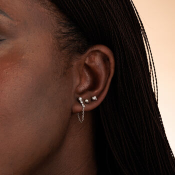 Pearl Single Flat Back Stud Earring, 4 of 7
