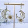 Celestial And Floral Beaded Earrings, thumbnail 3 of 9