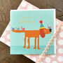 Gold Foiled Dog Birthday Card, thumbnail 1 of 5