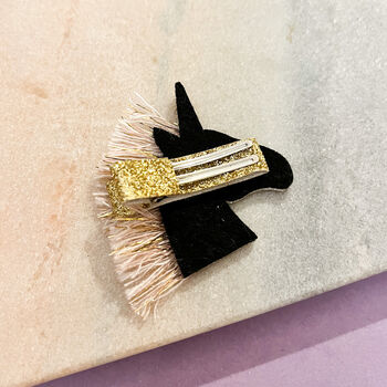 Pink Glitter Unicorn Hair Clip, 2 of 2