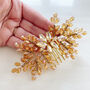 Champagne Gold Bow Hair Comb, thumbnail 2 of 5