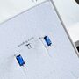 Sapphire Stud Earrings Sterling Silver Stocking Filler, thumbnail 5 of 5
