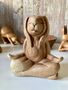 Lotus Pose Yoga Bunny 3cm Rabbit Figurine Gift For Yoga, thumbnail 1 of 9