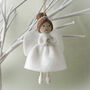 Dark Haired Felt Angel Hanging Decoration, thumbnail 1 of 5