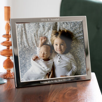 Personalised Silver Plated Landscape Photo Frame, 2 of 12