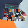Father’s Day Trainer Men Socks Gift Box – Oxford Stripe, thumbnail 1 of 3