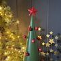 Tin Cone Tree On Wooden Base Christmas Decoration, thumbnail 2 of 2
