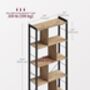 Five Tier Bookshelf Large Storage Shelf Bookcase, thumbnail 10 of 12