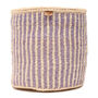 Umeme: Lavender Pinstripe Woven Storage Basket, thumbnail 5 of 9