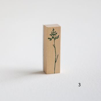 Delicate Botanical Stem Rubber Stamp, 4 of 6