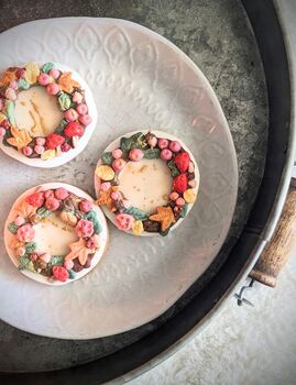Personalised Autumn Wreath Hand Iced Letterbox Biscuits, 4 of 9