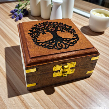 Handmade Tree Of Life Wooden Box, 2 of 12