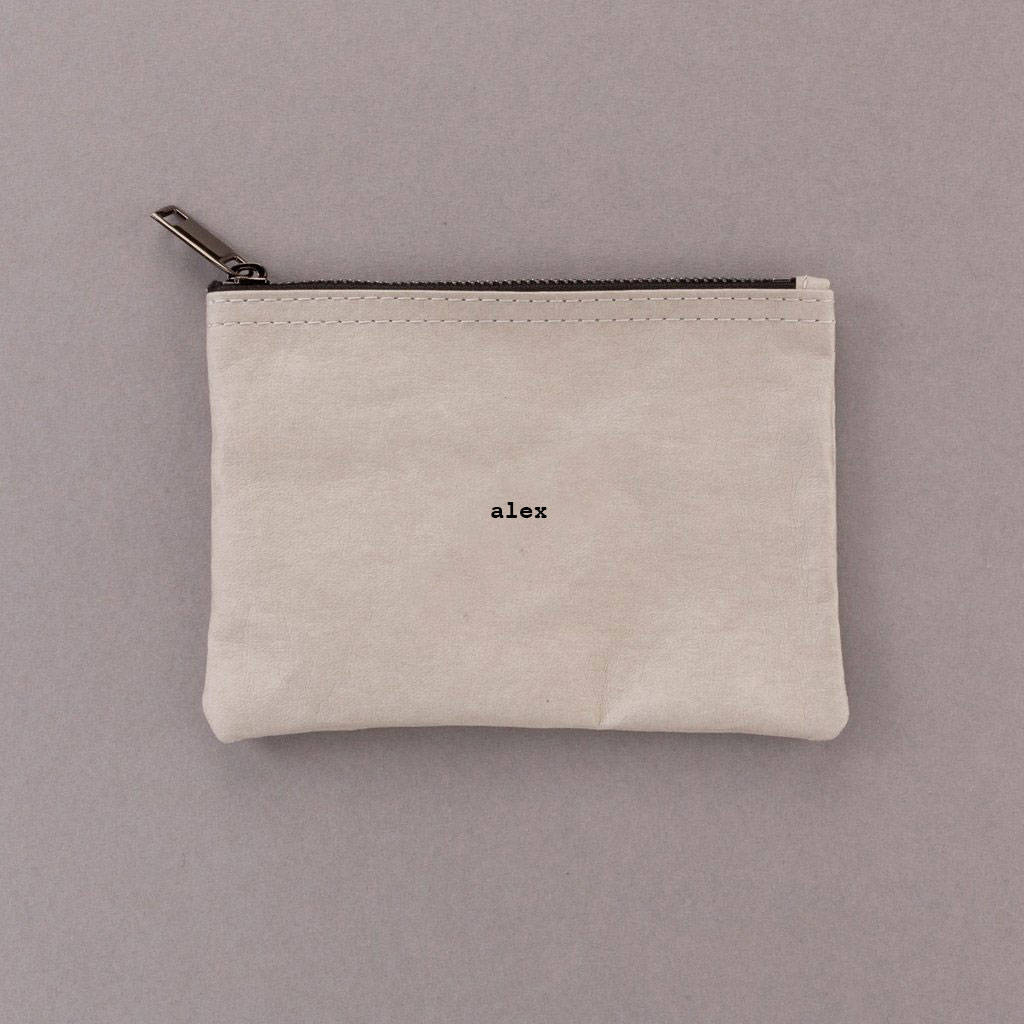 Personalised Grey Zipper Pouch Bag By Scissor Monkeys ...