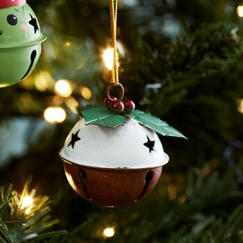 Christmas Pudding Hanging Bell Decoration, 2 of 4