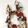 Autumn Flower Print Cotton Wire Headband, thumbnail 3 of 6